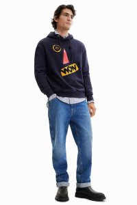 Desigual Arty face hoodie Mikiny Panske | NWEO-31765