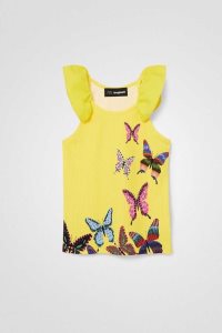 Desigual Butterfly top Tricko Dievcenske | CGPO-67951