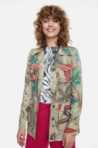 Desigual Camoflower military Bundy Damske | CRUJ-02187