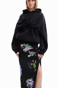 Desigual Collage slim midi Sukne Damske | QUWP-94761