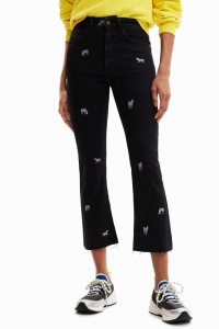 Desigual Cropped flared Džínsy Damske | UFYQ-54872