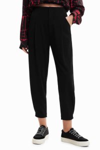 Desigual Cropped slouchy trousers Leginy Damske | WMTN-91304