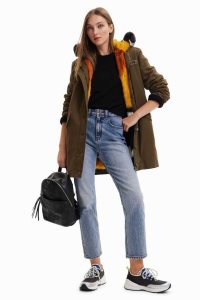 Desigual Detachable faux-fur gilet parka Bundy Damske | MCRI-80615