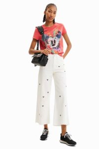 Desigual Disney's Mickey Mouse arty Tricko Damske | AOPQ-53419