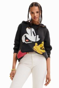 Desigual Disney's Mickey Mouse print hoodie Mikiny Damske | DUMA-83602