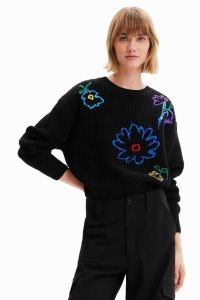 Desigual Embroidered floral pullover Svetre Damske | SRTG-73489