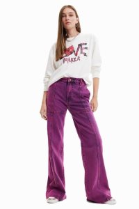 Desigual Embroidered message sweatshirt Svetre Damske | GKYE-39586