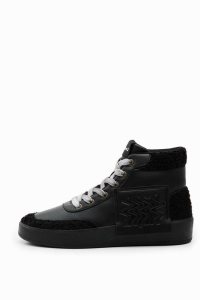 Desigual Faux-sheepskin high-top Tenisky Damske | GJSK-25671