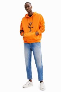 Desigual Floral hoodie Mikiny Panske | LBXQ-34761