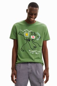 Desigual Floral khaki Polokosele Panske | DAYW-51972