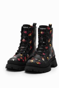 Desigual Floral lace-up Cizmy Damske | GYBF-40617