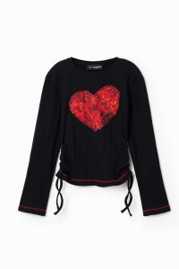 Desigual Gathered heart Tricko Dievcenske | XJFP-38250
