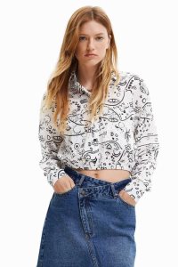Desigual Hand-drawn print Topy Damske | HGPW-85419