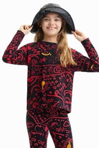 Desigual Illustration print Tricko Dievcenske | LDXU-25089