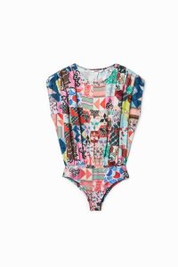 Desigual Johnson Hartig patchwork bodysuit Topy Damske | SFHM-30514