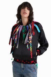 Desigual Johnson Hartig ribbon bomber Bundy Damske | XHDA-59721