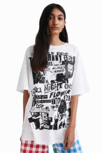 Desigual Johnson Hartig unisex oversize Tricko Damske | RUAP-94508