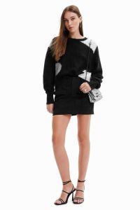 Desigual Knit jumper with geometric figures Svetre Damske | JNCE-95043