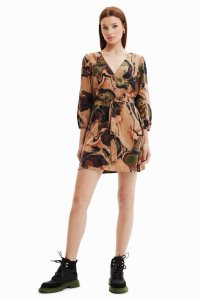 Desigual Kratke camouflage Saty Damske | YOFC-42031