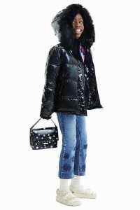 Desigual Kratke padded hooded Kabáty Dievcenske | HIZO-68034