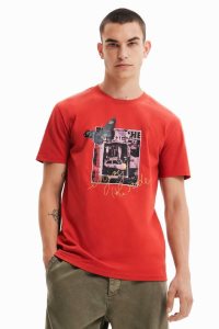 Desigual Kratke-sleeve butterfly Polokosele Panske | WJZV-54123