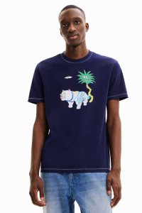Desigual Kratke-sleeve cat Polokosele Panske | HXUW-43526
