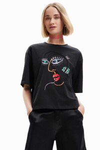 Desigual Kratke-sleeve face Tricko Damske | MATG-38120