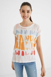 Desigual Kratke sleeve tie-dye Tricko Damske | NBWS-03182