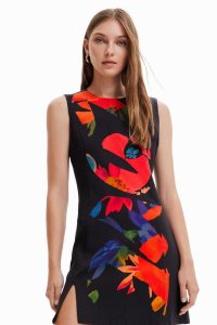 Desigual Kratke slim floral Saty Damske | SATK-01426