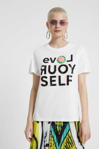 Desigual LOVE YOURSELF Tricko Damske | QODV-43015