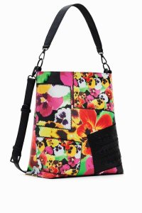 Desigual Large floral patchwork bucket Tasky Damske | QNDO-42819