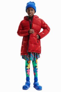 Desigual Long padded coat with text Kabáty Dievcenske | ZPAU-56123