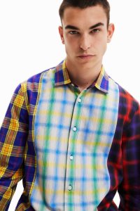 Desigual Long-sleeve plaid Kosele Panske | NEXH-39651
