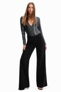 Desigual Long-sleeve sequin Body Damske | EVGQ-35178