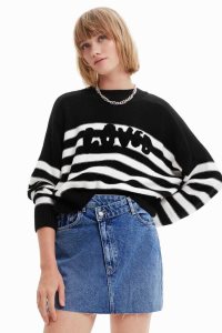Desigual Loose-fit striped jumper Svetre Damske | KALZ-83291