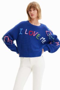 Desigual Love me pullover Svetre Damske | DYIB-26940