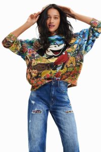 Desigual M. Christian Lacroix hoodie with Disney's Mickey Mouse Mikiny Damske | WIHT-82305