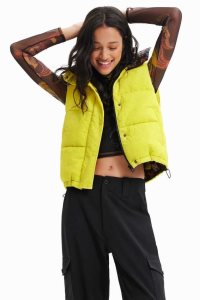 Desigual M. Christian Lacroix short gilet Bunda Puffer Damske | ODVX-97805