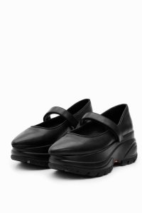 Desigual Maitrepierre leather platform ballerina pumps Sandále Damske | JWOL-36825