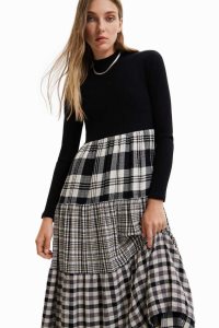 Desigual Midi with plaid skirt Kombinéza Damske | FNYL-48795