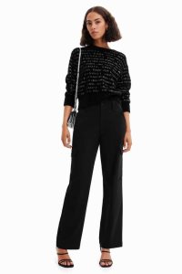 Desigual Oversize Manifesto jumper Svetre Damske | IZGJ-82957