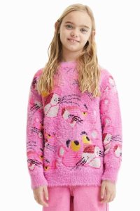 Desigual Oversize Pink Panther jumper Mikiny Dievcenske | TXEW-58960
