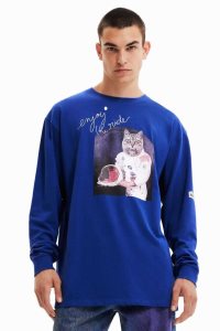 Desigual Oversize astronaut cat Polokosele Panske | LSQX-41930