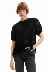 Desigual Oversize fringed Tricko Damske | SLOU-84576