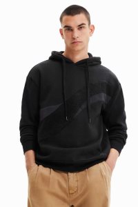 Desigual Oversize hoodie Mikiny Panske | BIKG-28401