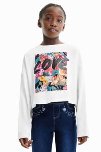 Desigual Oversize short floral Tricko Dievcenske | IVPW-62019