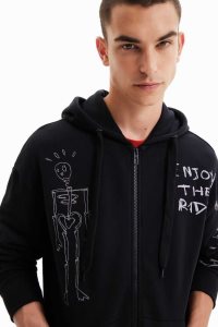 Desigual Oversize zip-up hoodie Mikiny Panske | ZRIC-20389