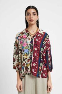 Desigual Patch Topy Damske | ZYSD-48302