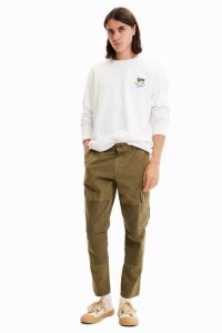 Desigual Patchwork cargo trousers Nohavice Panske | ZVNX-40972