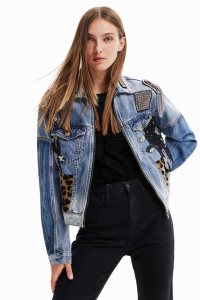 Desigual Patchwork denim trucker Bundy Damske | TGBM-76835